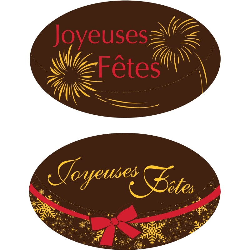 Plaquette chocolat décors pour les fêtes de noël, décoration pour bûches