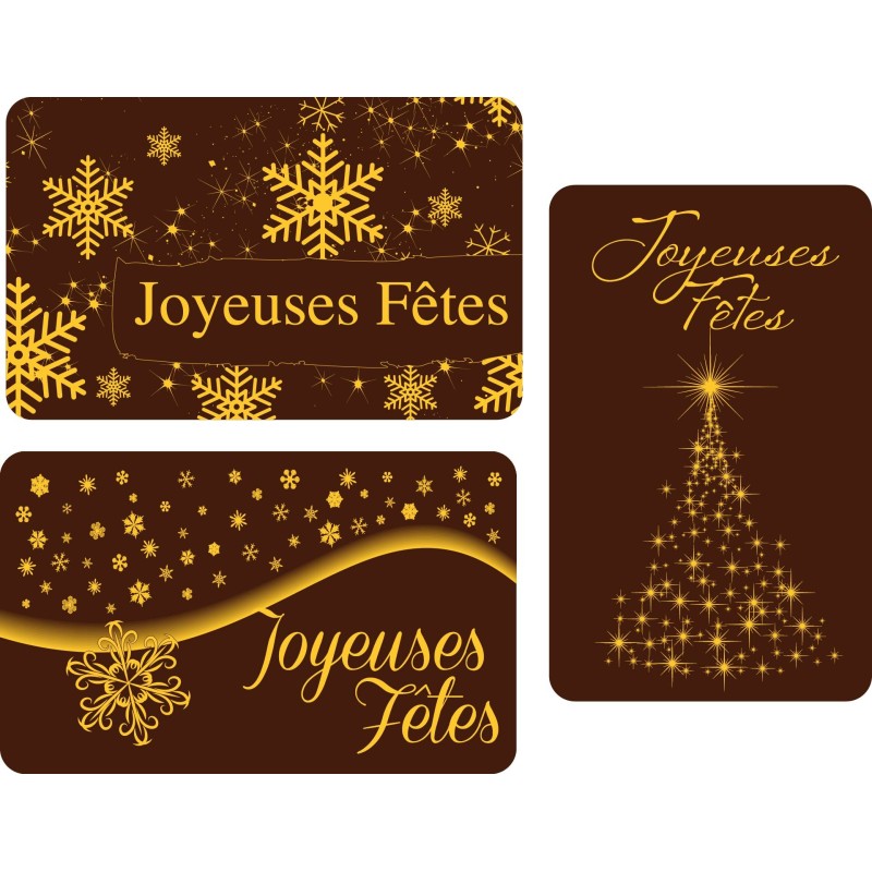 Plaquette chocolat décors pour les fêtes de noël, décoration pour bûches