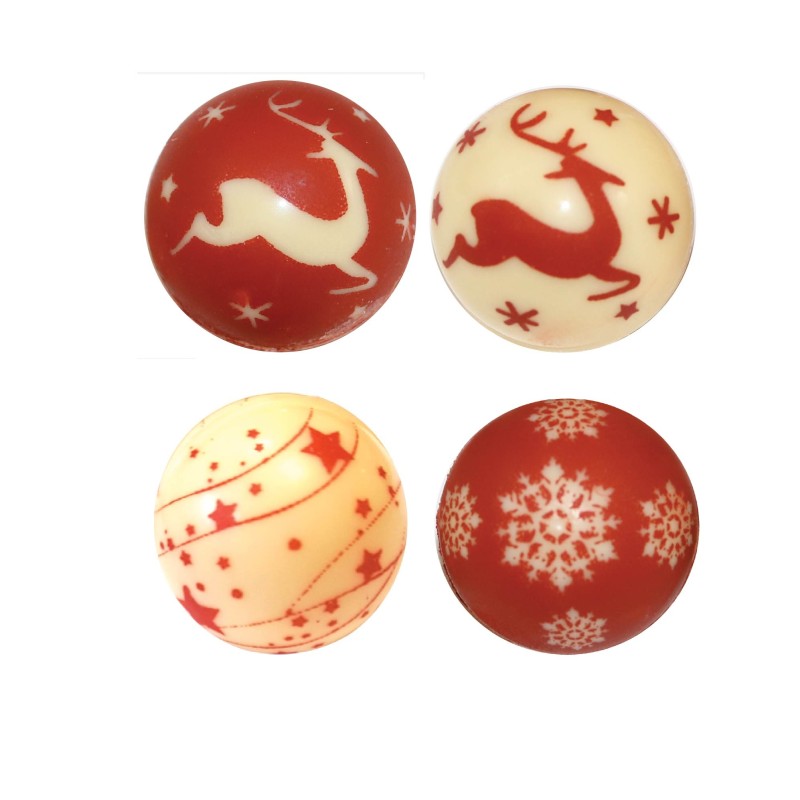 boule de noel en chocolat