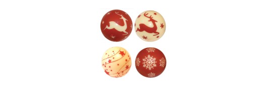 boule de noel en chocolat