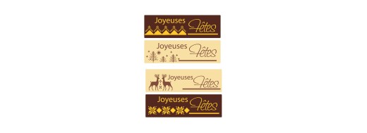 pastille décors chocolat noel