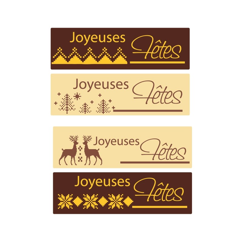 pastille décors chocolat noel