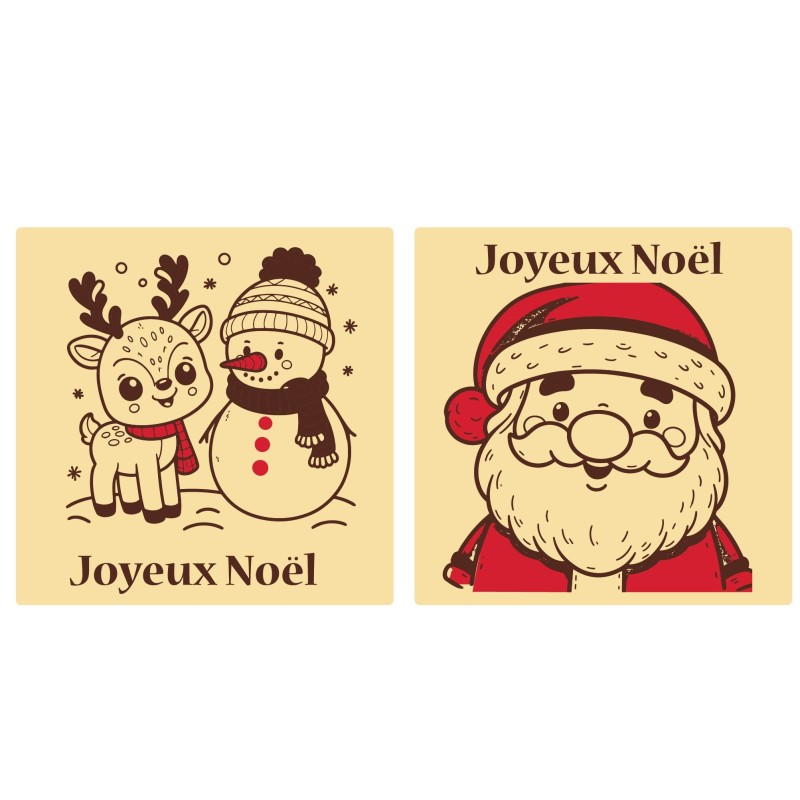 Décors en  chocolat pour les fêtes de Noël Manudecors