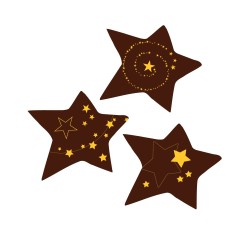 plaquette décors chocolat étoile de noël