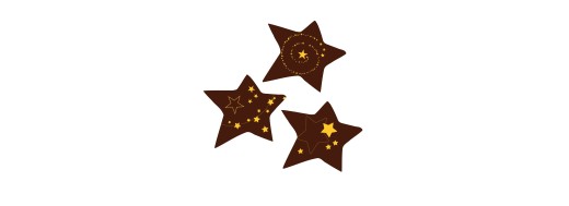 plaquette décors chocolat étoile de noël