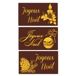 pastille décors chocolat joyeux noël