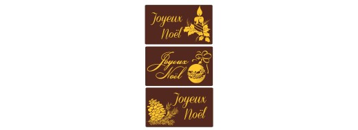 pastille décors chocolat joyeux noël