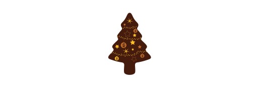 Plaquettes décors sérigraphie alimentaire, sapin en chocolat pour Noël Manudecors