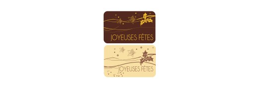 Plaquette décoration alimentaire en chocolat pour les fêtes de fin d'année