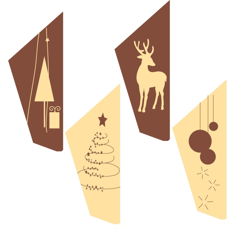 plaquette décors chocolat noël