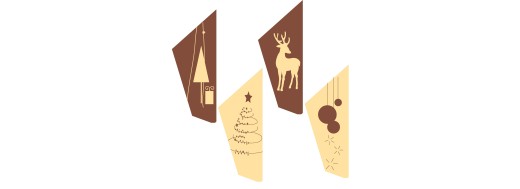 plaquette décors chocolat noël