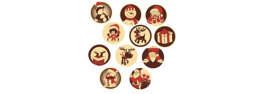 Décors en  chocolat pour les fêtes de Noël Manudecors