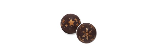 Boules de Noël en  chocolat pour les fêtes Manudecors