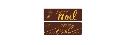 pastille décors chocolat banderole de noël
