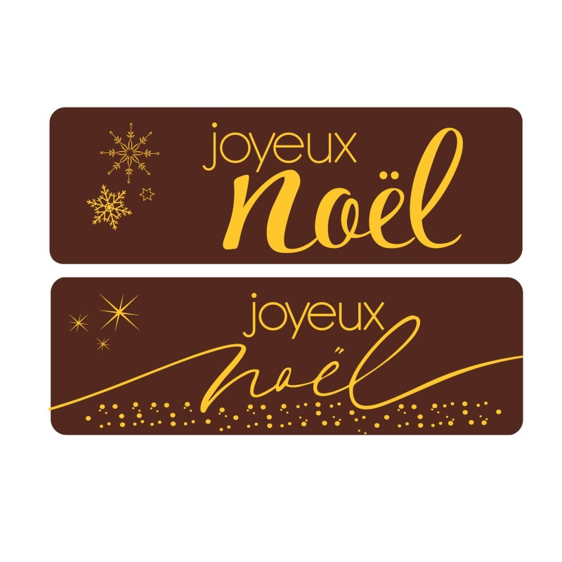 pastille décors chocolat banderole de noël