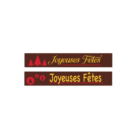 Plaquettes décors chocolat pour bûches, entremets et desserts de noël manudecor