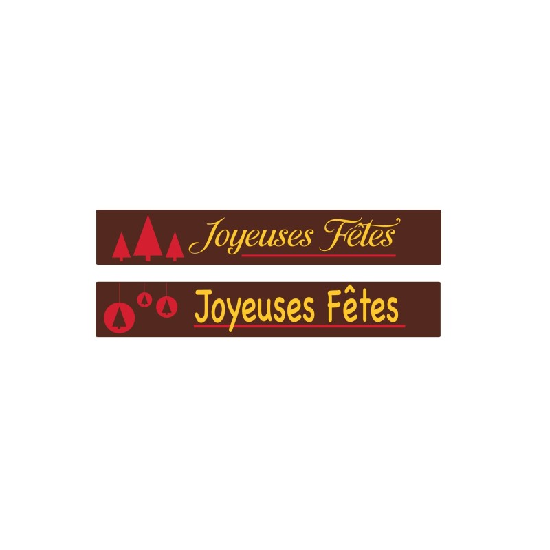 Plaquettes décors chocolat pour bûches, entremets et desserts de noël manudecor