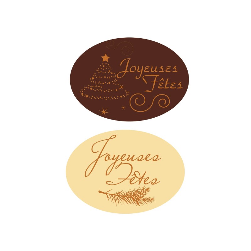 Décors alimentaire en  chocolat pour les fêtes de Noël Manudecors