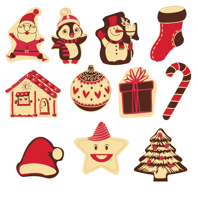 plaquette décors chocolat noel