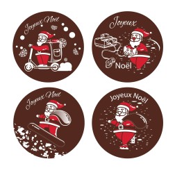 pastille décors chocolat noel