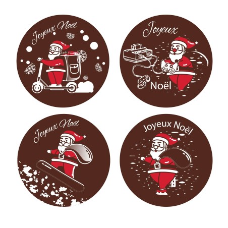 pastille décors chocolat noel