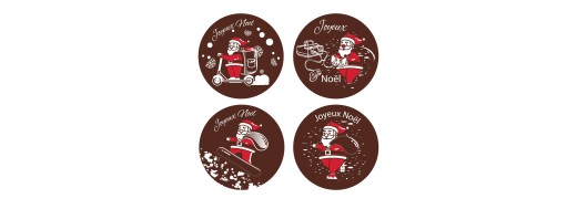 pastille décors chocolat noel
