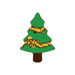 Décorations alimentaires Sapin en chocolat pour bûches de noël et entremets. Manudecors