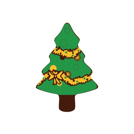 Décorations alimentaires Sapin en chocolat pour bûches de noël et entremets. Manudecors