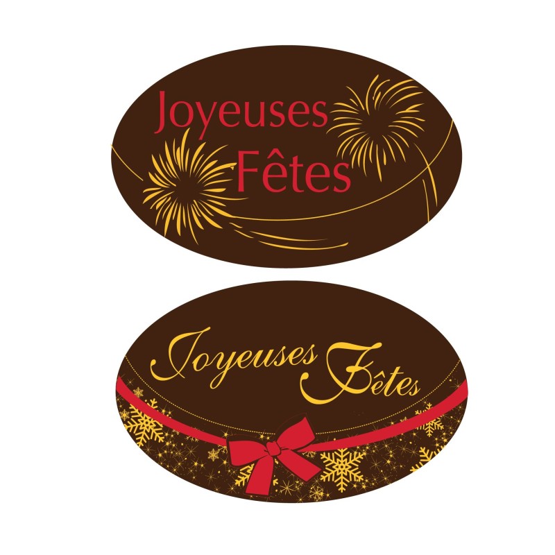 Plaquette chocolat décors pour les fêtes de noël, décoration pour bûches