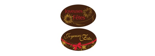 Plaquette chocolat décors pour les fêtes de noël, décoration pour bûches