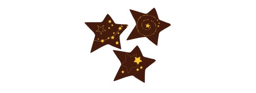 plaquette décors chocolat étoile de noël