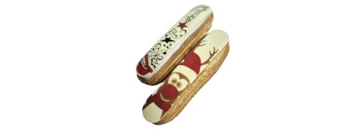 décors dessus d'éclair -Décorations alimentaires pour bûches de noël et entremets. Manudecors
