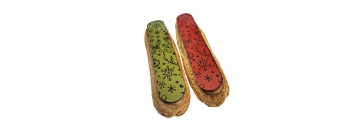 décors dessus d'éclair - Décorations alimentaires pour bûches de noël et entremets. Manudecors