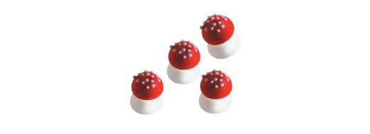 champignon en sucre -Décorations alimentaires pour bûches de noël et entremets. Manudecors
