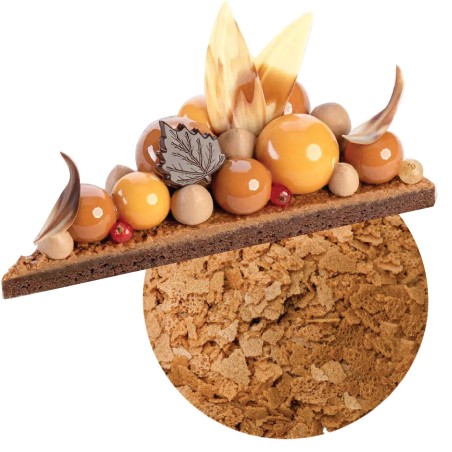 Crispy Flakes - Décorations alimentaires entremets. Manudecors