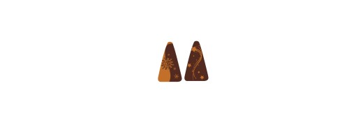Pastille décoration en chocolat sérigraphié pour mini bûchettes