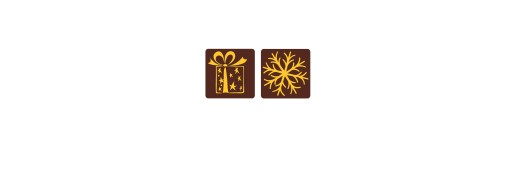 Pastille décoration en chocolat sérigraphié pour mini bûchettes