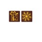 Pastille décoration en chocolat sérigraphié pour mini bûchettes