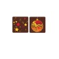 Pastille décoration en chocolat sérigraphié pour mini bûchettes
