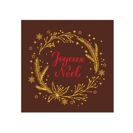 Plaquette Embout de bûche, chocolat décors pour les fêtes de noël, décoration pour bûches manudecors