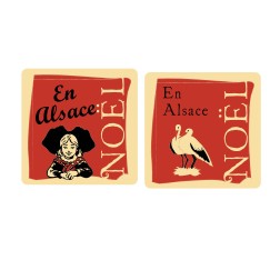 Plaquette chocolat décors Noël spécialité des régions, Noël en Alsace