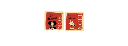 Plaquette chocolat décors Noël spécialité des régions, Noël en Alsace