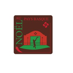 Plaquette chocolat décors Noël spécialité des régions, Noël au Pays Basque