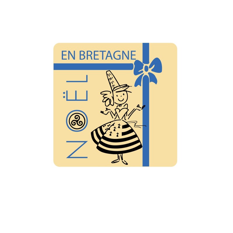 Plaquette chocolat décors Noël spécialité des régions, Noël en Bretagne