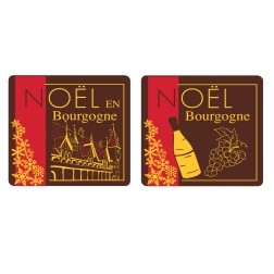 Plaquette chocolat décors Noël spécialité des régions, Noël en Bourgogne,