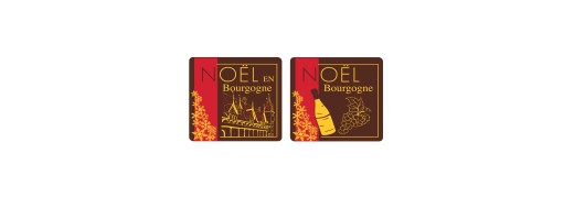 Plaquette chocolat décors Noël spécialité des régions, Noël en Bourgogne,