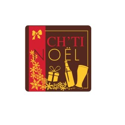 Plaquette chocolat décors Noël spécialité des régions, Noël Ch'ti,