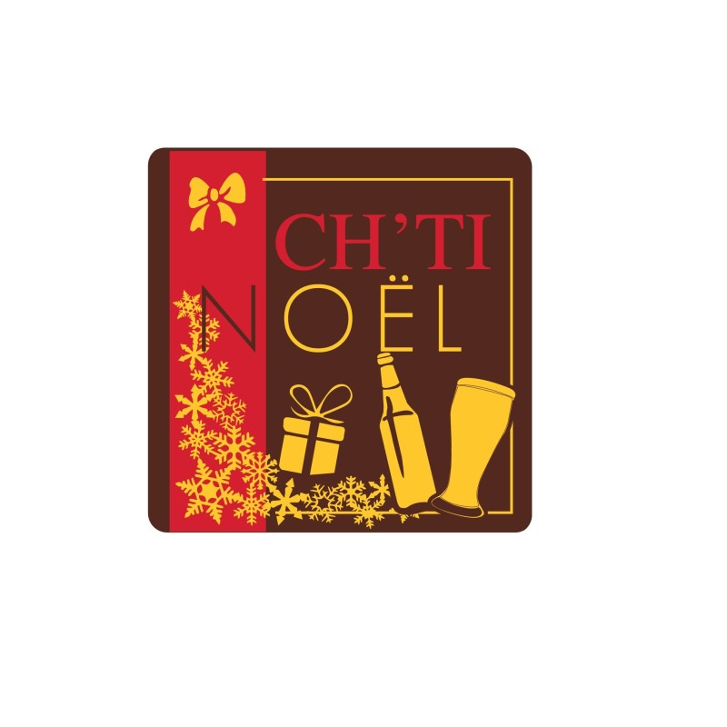 Plaquette chocolat décors Noël spécialité des régions, Noël Ch'ti,
