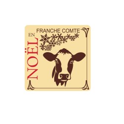 Plaquette chocolat décors Noël spécialité des régions, Noël en Franche Comté