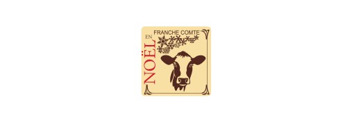 Plaquette chocolat décors Noël spécialité des régions, Noël en Franche Comté